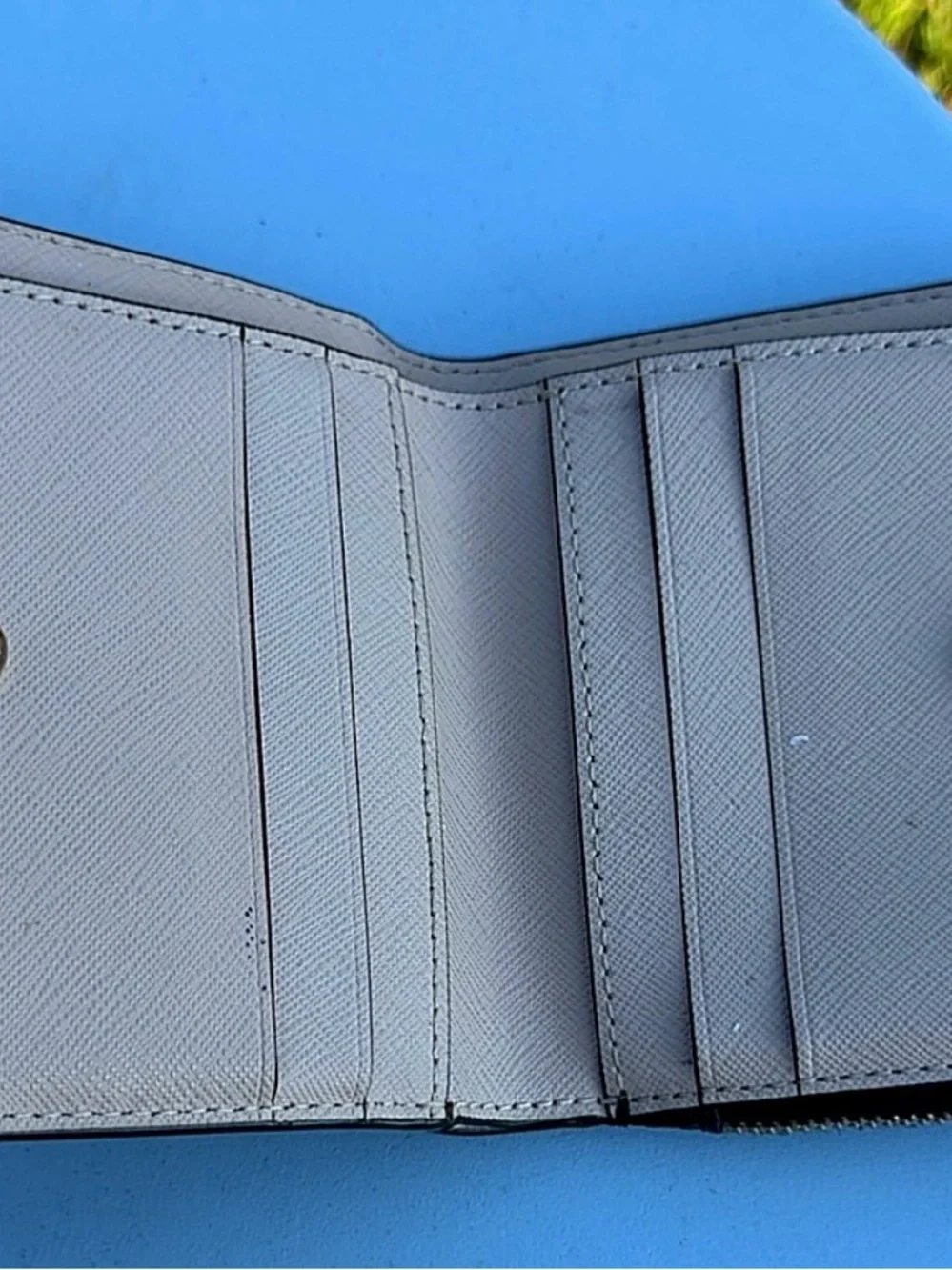 Kate Spade Cream & Black Saffiano Leather Crossbody Bag + Matching Zip Walle